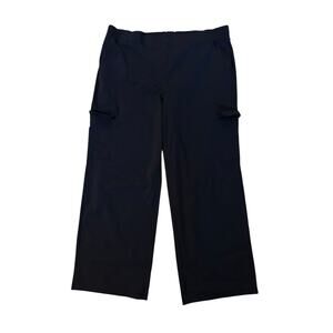 SOMA AD Women’s Black Utility Cargo Wide Leg Pants Size XL Gorpcore Outdoorcore